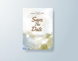 A circle of soft watercolor florals gently cradles your vows. vector