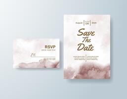 Dreamy watercolor save-the-date in terracotta tones with a whimsical theme vector