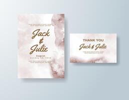 Graceful watercolor invitation in coral tones with a boho theme vector