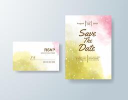 Fine art watercolor RSVP card in ivory tones with a rustic theme vector