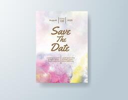 Dreamy watercolor announcement in mint green tones with a spring theme vector