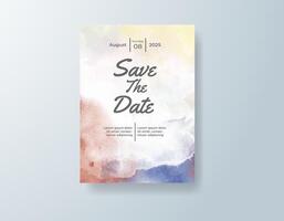 Artistic watercolor menu card in turquoise tones with a whimsical theme vector