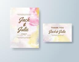 Romantic watercolor stationery set in mauve tones with a classic theme vector