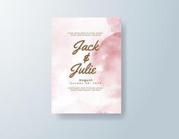 Charming watercolor save-the-date in peach tones with a tropical theme vector