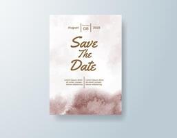 Elegant watercolor invitation in mauve tones with a classic theme vector
