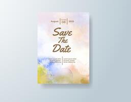 Hand-painted watercolor menu card in ivory tones with an autumn theme vector