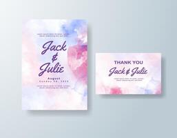 Elegant watercolor RSVP card in soft pink tones with a whimsical theme vector