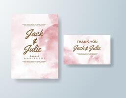 Subtle watercolor invitation in rose gold tones with a spring theme vector
