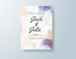 Dreamy watercolor RSVP card in mint green tones with a spring theme vector
