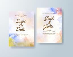 Refined watercolor announcement in cream tones with an autumn theme vector