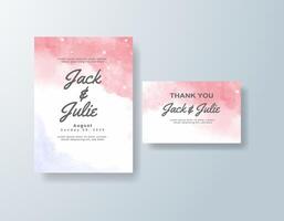 Graceful watercolor details card in blush tones with an elegant theme vector