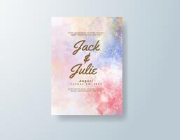Graceful watercolor details card in coral tones with a boho theme vector