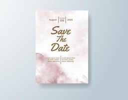 Refined watercolor RSVP card in cream tones with an autumn theme vector