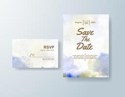 Charming watercolor invitation in peach tones with a tropical theme vector