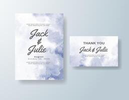 Fine art watercolor RSVP card in plum tones with a garden theme vector