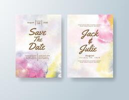 Refined watercolor invitation in coral tones with a rustic theme vector