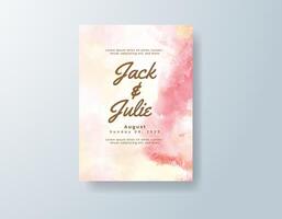 Bespoke watercolor save-the-date in ivory tones with a winter theme vector