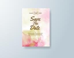 Custom watercolor save-the-date in dusty blue tones with a romantic theme vector