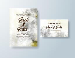 Subtle watercolor thank you card in peach tones with a romantic theme vector