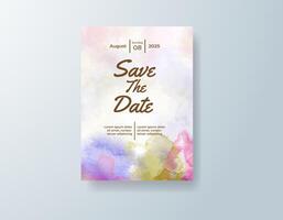 Fine art watercolor menu card in ivory tones with a beach theme vector