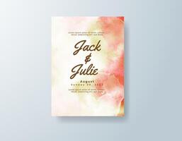 Subtle watercolor thank you card in peach tones with a tropical theme vector