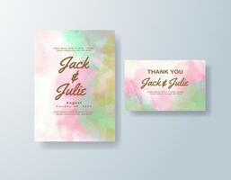 Bold watercolor stationery set in ivory tones with a garden theme vector