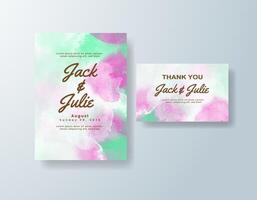 Subtle watercolor menu card in dusty blue tones with a botanical theme vector