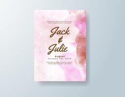 Hand-painted watercolor RSVP card in terracotta tones with a romantic theme vector