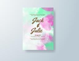 Subtle watercolor save-the-date in dusty blue tones with a whimsical theme vector
