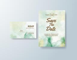 Artistic watercolor wedding suite in sky blue tones with a rustic theme vector