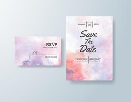 Subtle watercolor menu card in blush tones with a modern theme vector