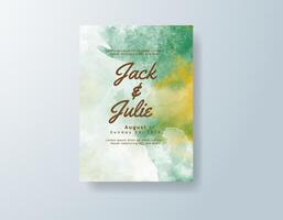 Graceful watercolor invitation in ivory tones with a garden theme vector