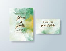 Romantic watercolor invitation in soft pink tones with an autumn theme vector