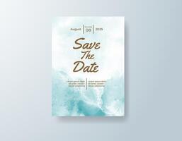 Sophisticated watercolor save-the-date in terracotta tones with a floral theme vector