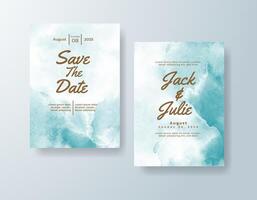 Artistic watercolor details card in mint green tones with a rustic theme vector