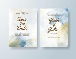 Fine art watercolor menu card in rose gold tones with an elegant theme vector