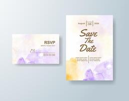 Dreamy watercolor invitation in sage green tones with a romantic theme vector