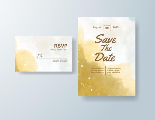 Romantic watercolor RSVP card in blush tones with a floral theme