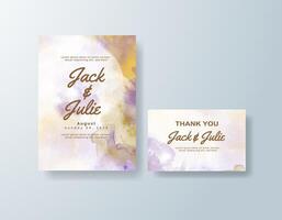 Bespoke watercolor menu card in dusty blue tones with a modern theme vector