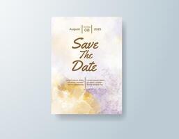 Graceful watercolor details card in golden yellow tones with a rustic theme vector