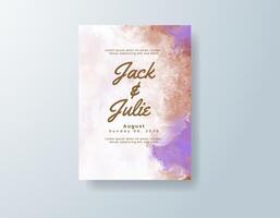 Bold watercolor invitation in dusty blue tones with a whimsical theme. vector