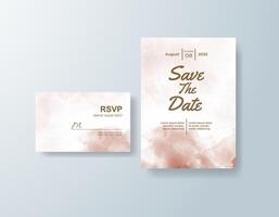Romantic watercolor announcement in soft pink tones with an elegant theme vector