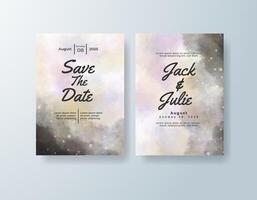 Custom watercolor invitation in coral tones with a rustic theme vector
