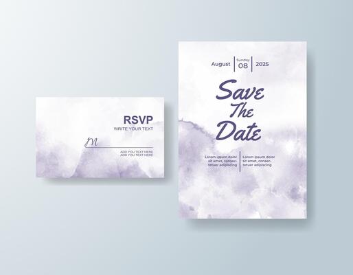 Graceful watercolor save-the-date in terracotta tones with a floral theme