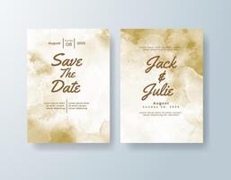 Artistic watercolor save-the-date in dusty blue tones with a romantic theme vector