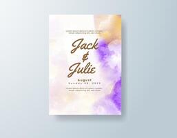 Custom watercolor save-the-date in peach tones with a garden theme vector