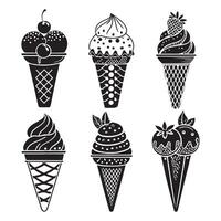 Ice Cream Cone Pack for Summer Designs vector