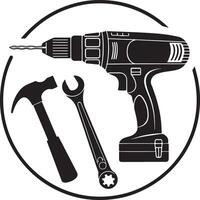 Workshop Tools Silhouette Clipart Collection for Crafts and Signs vector