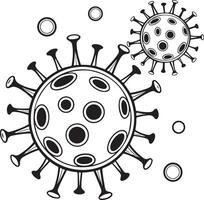 Abstract Virus Silhouette Image vector