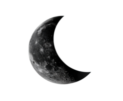 Crescent moon phase design for nocturnal themes png